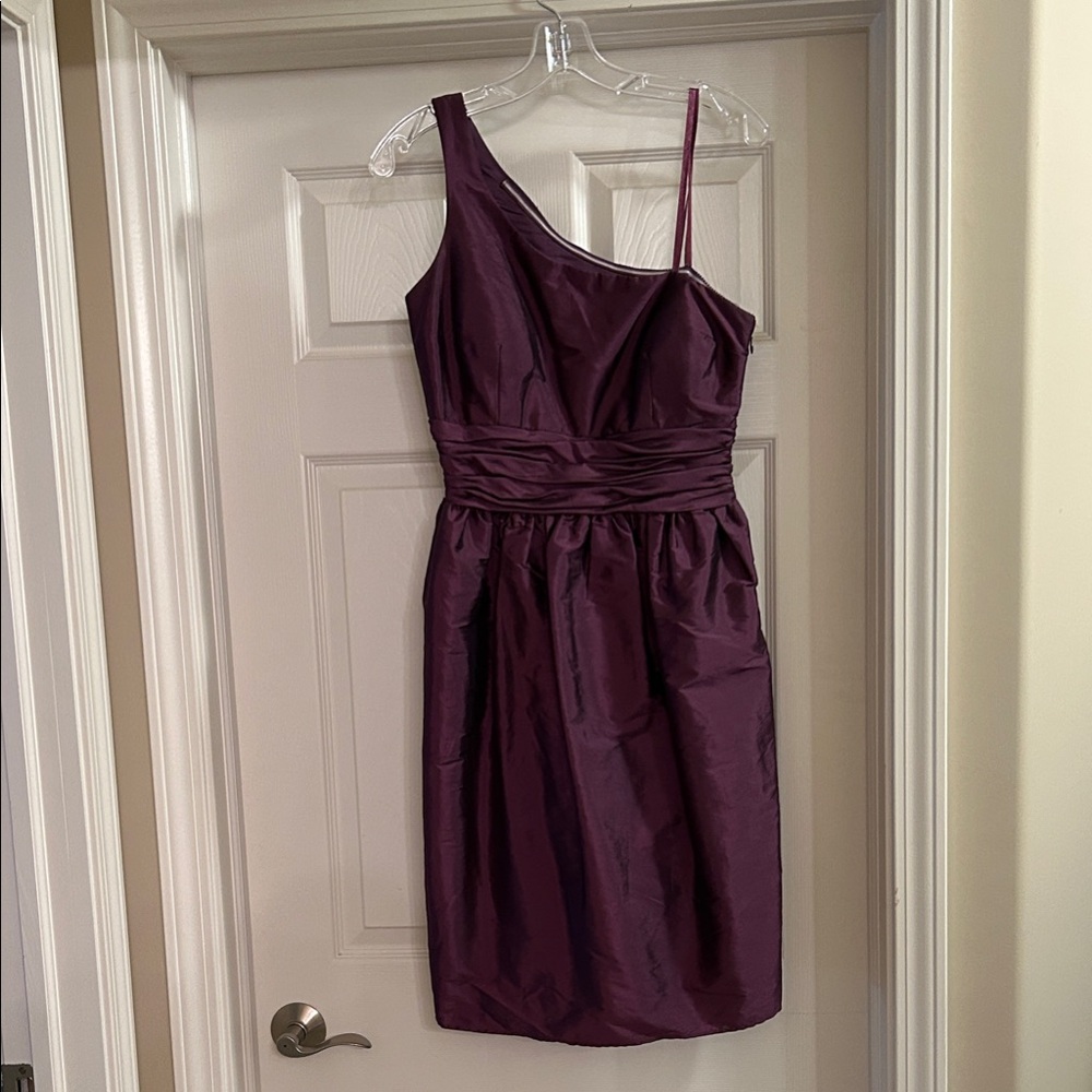 Eliza J One-Shoulder Dress in Rich Purple